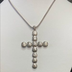 John Hardy large dot cross and chain 34 inch